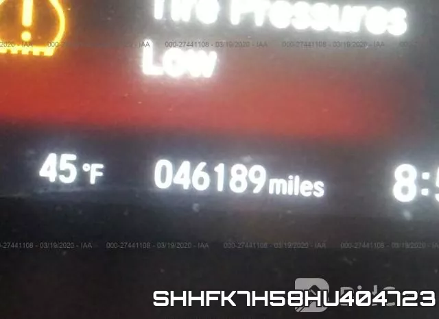 SHHFK7H58HU404723 фото 8