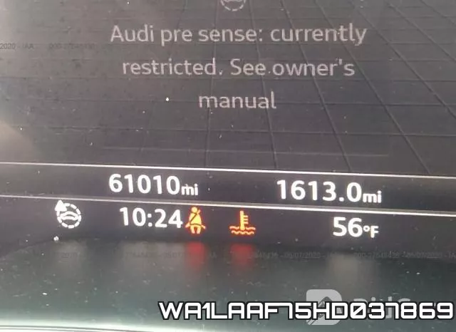 WA1LAAF75HD037869 фото 8