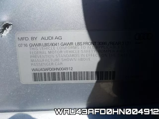 WAU43AFD0HN004912 фото 2