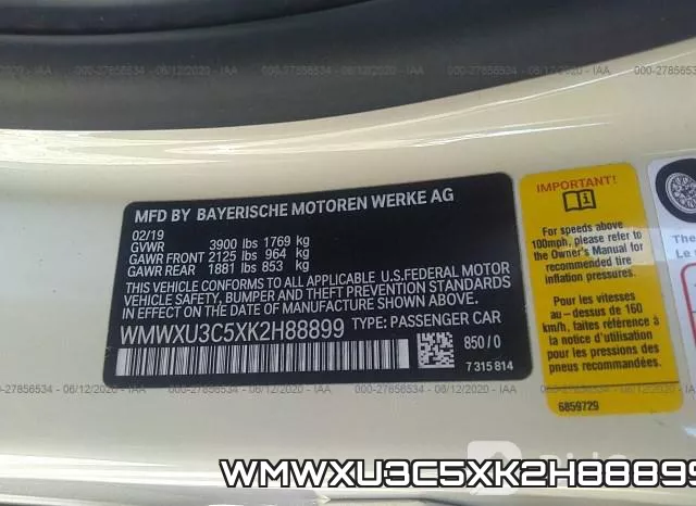 WMWXU3C5XK2H88899 фото 10