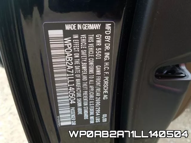 WP0AB2A71LL140504 фото 2