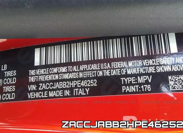 ZACCJABB2HPE46252 фото 10