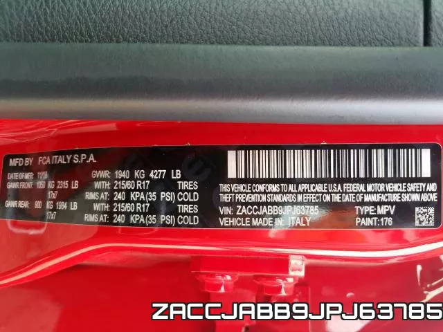 ZACCJABB9JPJ63785 фото 2