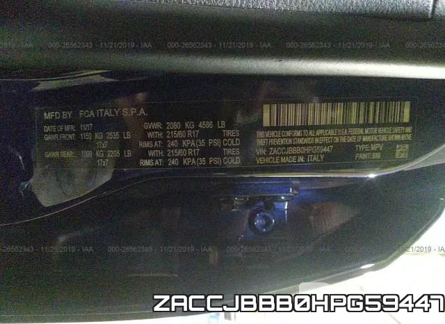 ZACCJBBB0HPG59447 фото 10