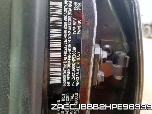 ZACCJBBB2HPE98339 фото 2