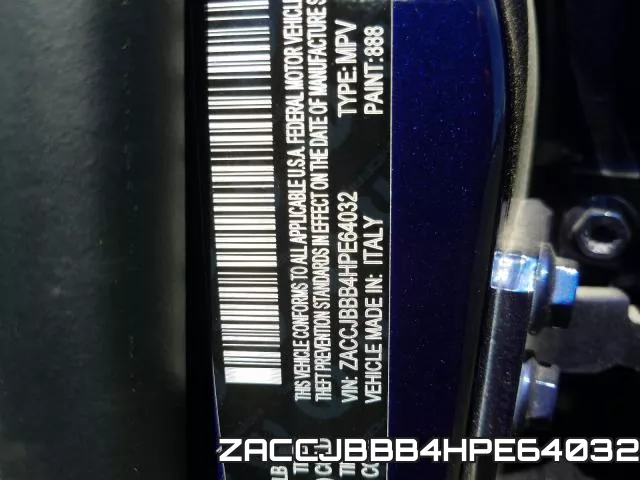 ZACCJBBB4HPE64032 фото 2