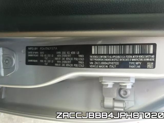 ZACCJBBB4JPH87020 фото 2
