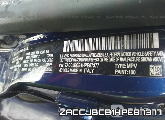 ZACCJBCB1HPE87377 фото 10