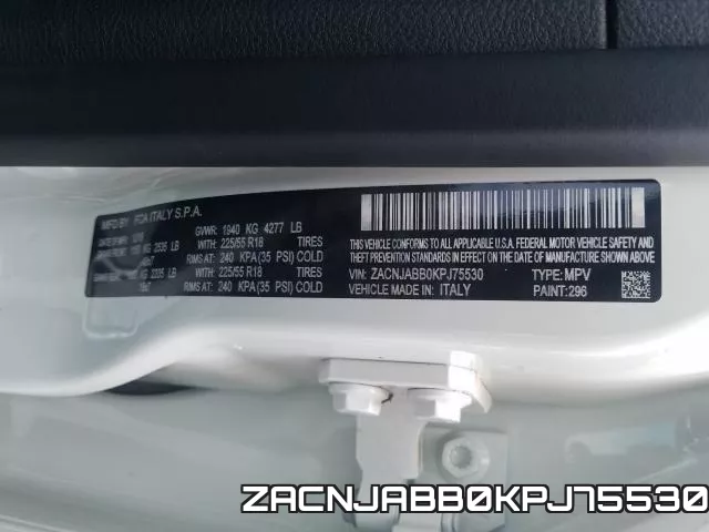 ZACNJABB0KPJ75530 фото 2