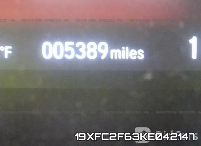 19XFC2F63KE042147 фото 8