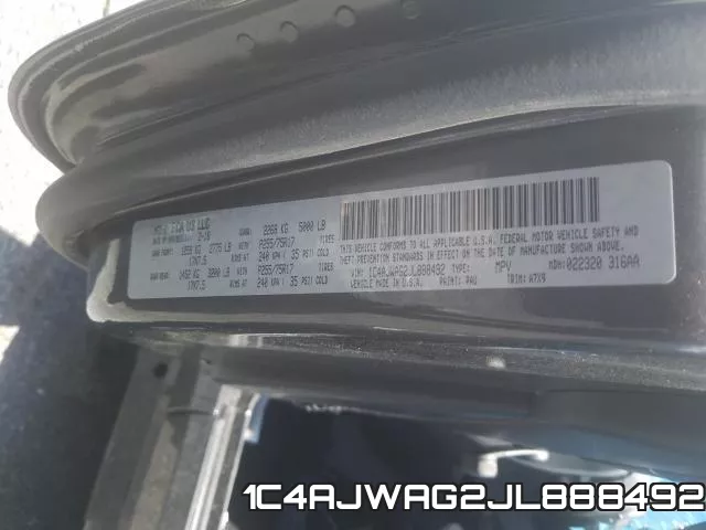 1C4AJWAG2JL888492 фото 2