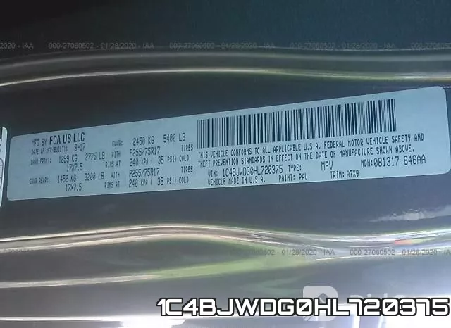 1C4BJWDG0HL720375 фото 10