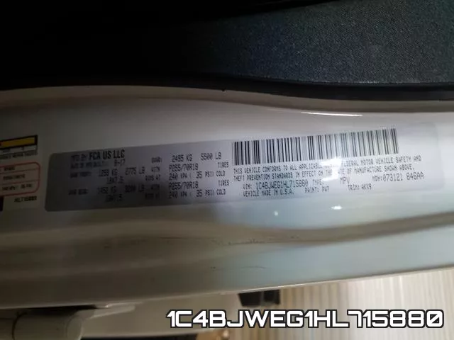 1C4BJWEG1HL715880 фото 2