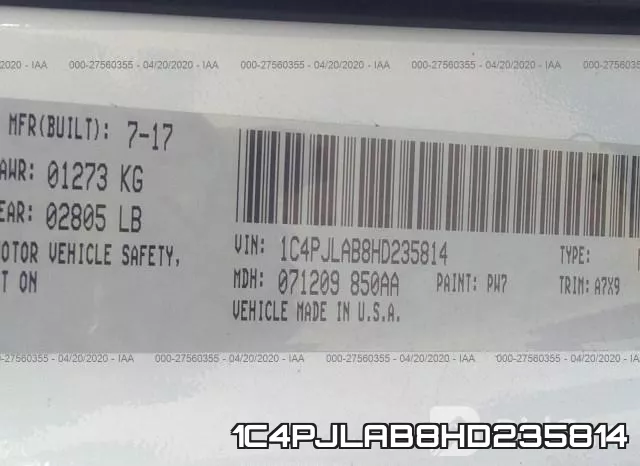 1C4PJLAB8HD235814 фото 10