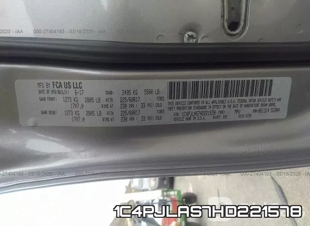 1C4PJLAS7HD221578 фото 10