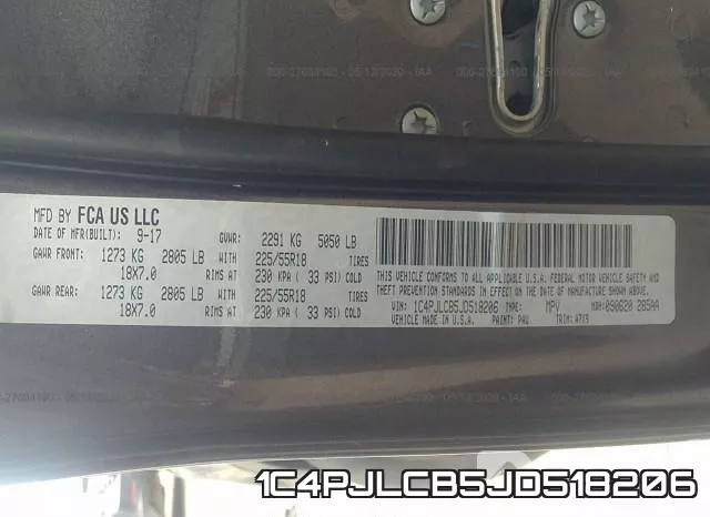 1C4PJLCB5JD518206 фото 10