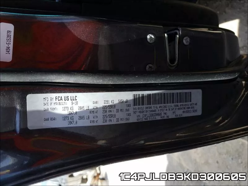 1C4PJLDB3KD300605 фото 2