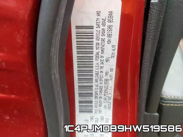 1C4PJMDB9HW519586 фото 2