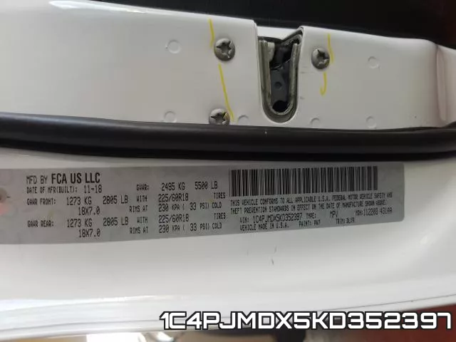 1C4PJMDX5KD352397 фото 2