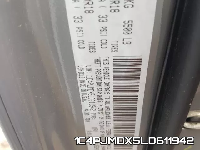 1C4PJMDX5LD611942 фото 2