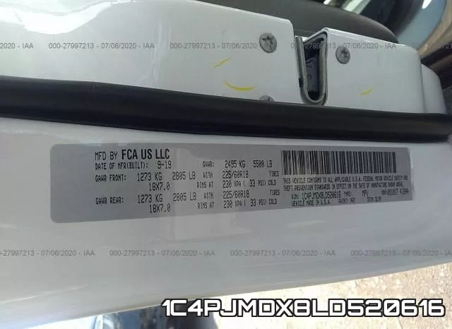 1C4PJMDX8LD520616 фото 10