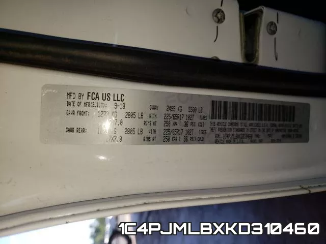 1C4PJMLBXKD310460 фото 2