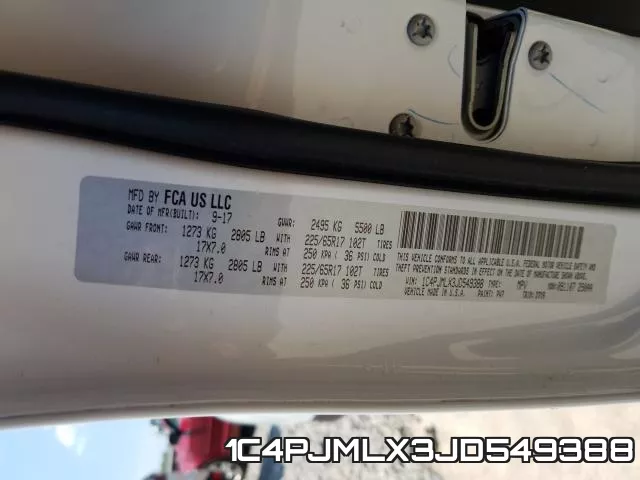 1C4PJMLX3JD549388 фото 2