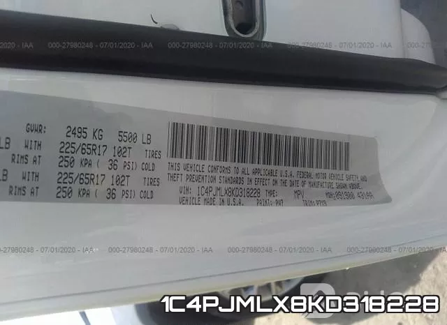 1C4PJMLX8KD318228 фото 10
