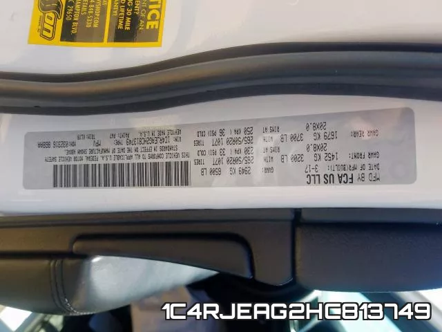 1C4RJEAG2HC813749 фото 2