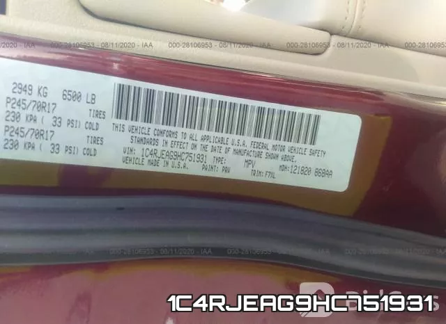 1C4RJEAG9HC751931 фото 10