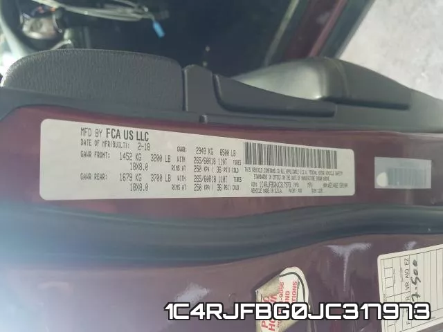 1C4RJFBG0JC317973 фото 2