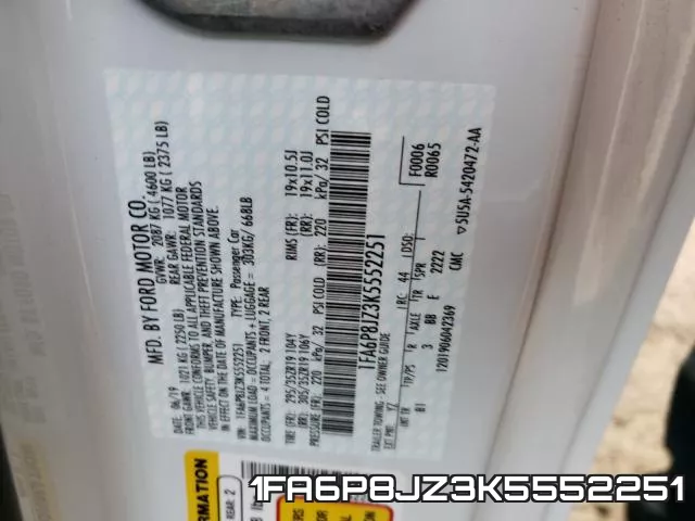 1FA6P8JZ3K5552251 фото 2