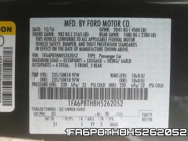 1FA6P8TH8H5262052 фото 2