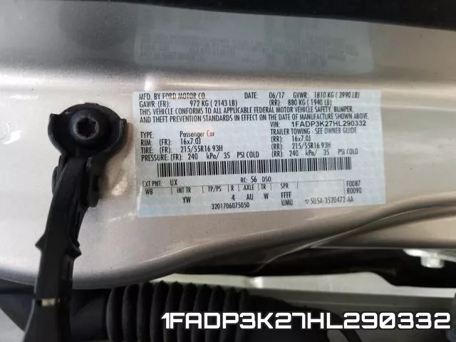 1FADP3K27HL290332 фото 2