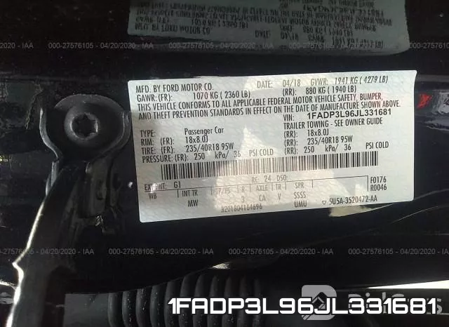1FADP3L96JL331681 фото 10