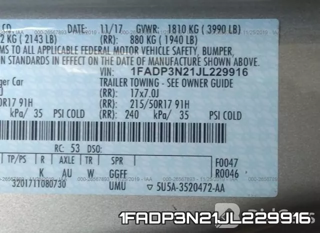 1FADP3N21JL229916 фото 10