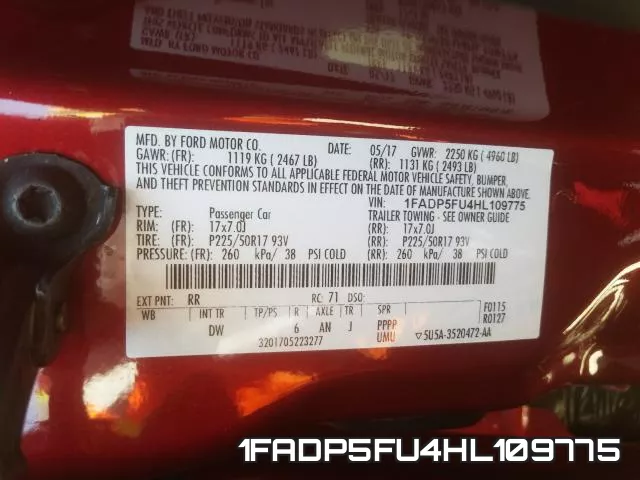 1FADP5FU4HL109775 фото 2