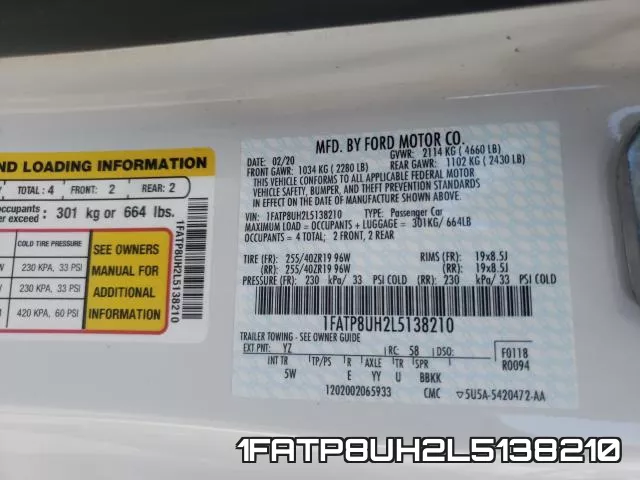 1FATP8UH2L5138210 фото 2