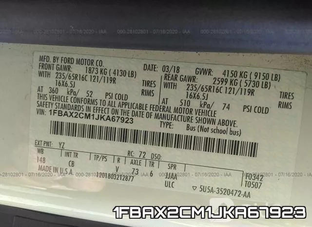 1FBAX2CM1JKA67923 фото 10