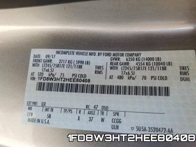 1FD8W3HT2HEE80408 фото 2