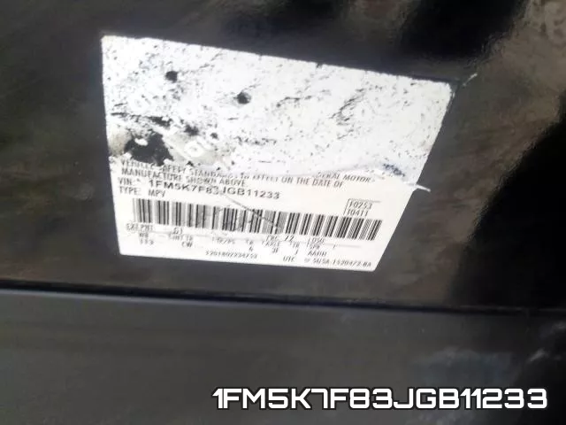1FM5K7F83JGB11233 фото 2