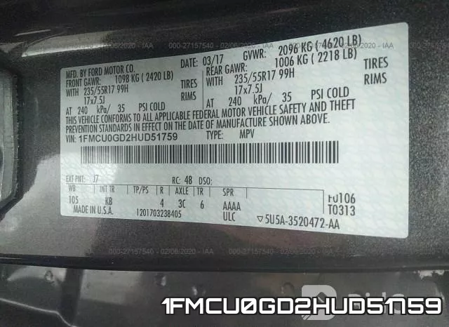 1FMCU0GD2HUD51759 фото 10
