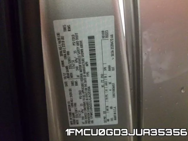 1FMCU0GD3JUA35356 фото 2