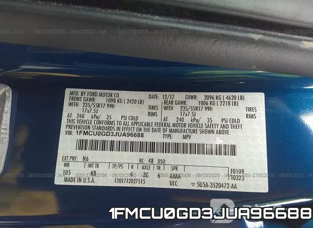 1FMCU0GD3JUA96688 фото 10