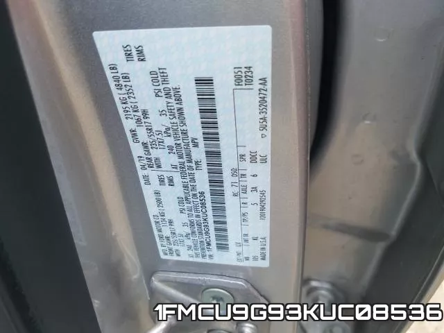 1FMCU9G93KUC08536 фото 2
