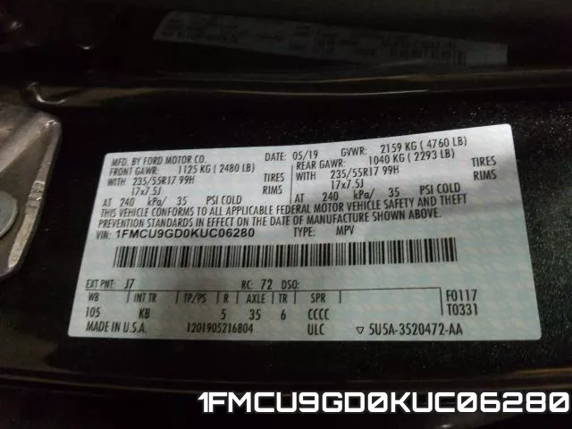 1FMCU9GD0KUC06280 фото 2