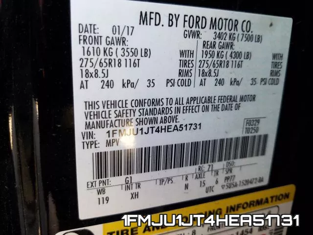 1FMJU1JT4HEA51731 фото 2