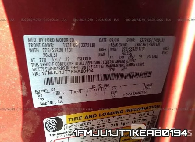 1FMJU1JT7KEA80194 фото 10