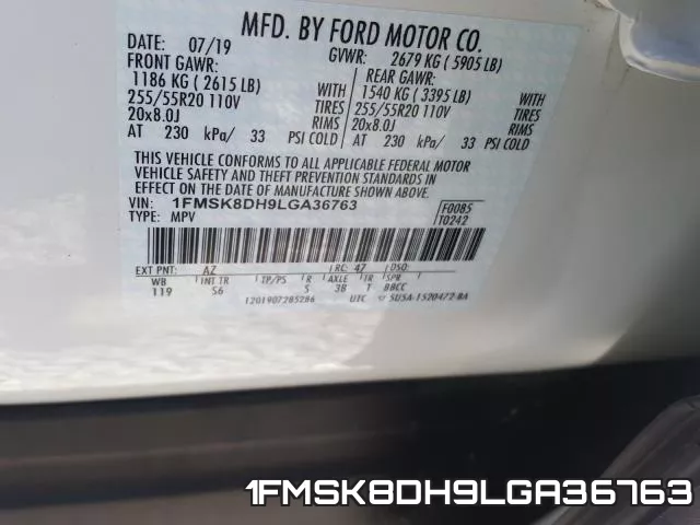 1FMSK8DH9LGA36763 фото 2