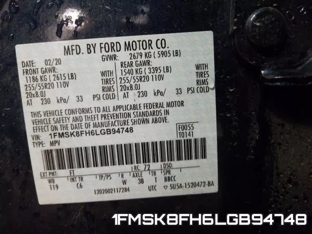 1FMSK8FH6LGB94748 фото 2